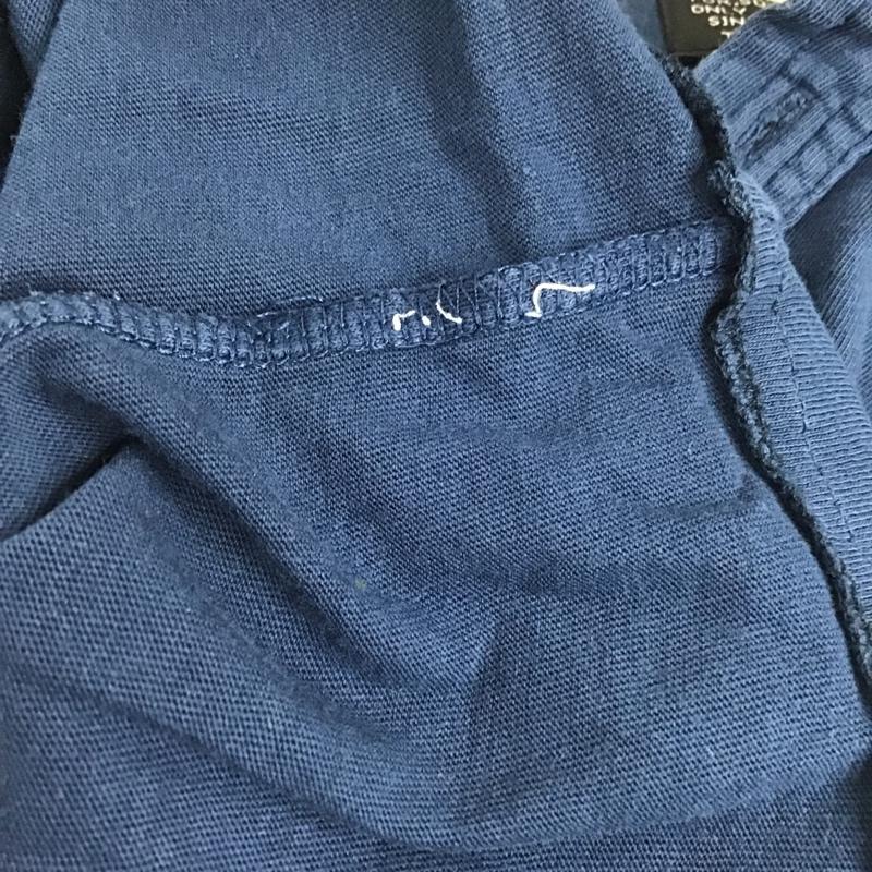 ディーゼル DIESEL ポロシャツ 長袖 S ロゴ、文字 紺 / ネイビー / メンズ USED 古着 中古 10090764