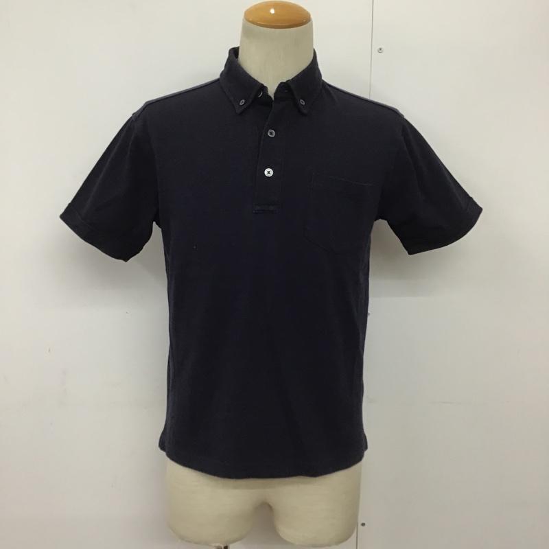 グローバルワーク GLOBAL WORK ポロシャツ 半袖 GW021605TS ボタンダウン S 無地 紺 / ネイビー / メンズ USED 古着 中古 10090767