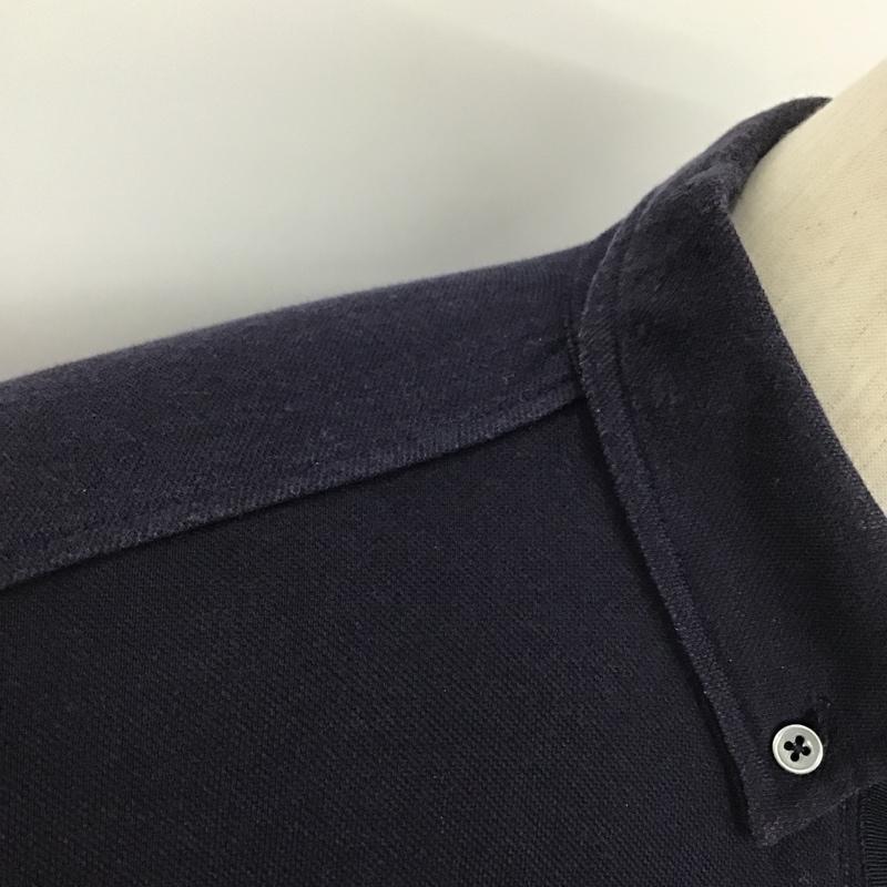 グローバルワーク GLOBAL WORK ポロシャツ 半袖 GW021605TS ボタンダウン S 無地 紺 / ネイビー / メンズ USED 古着 中古 10090767