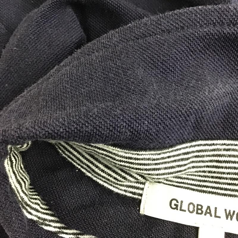 グローバルワーク GLOBAL WORK ポロシャツ 半袖 GW021605TS ボタンダウン S 無地 紺 / ネイビー / メンズ USED 古着 中古 10090767