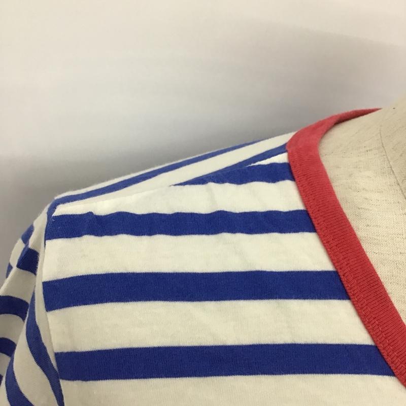 アーバンリサーチ URBAN RESEARCH Tシャツ 半袖 WMB-72086CM 40 ボーダー柄 白 / ホワイト / X 青 / ブルー / X 赤 / レッド /  メンズ USED 古着 中古 10090769