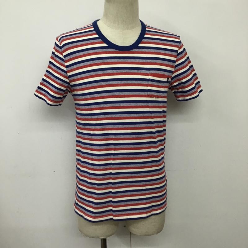 アーバンリサーチ URBAN RESEARCH Tシャツ 半袖 6788012 トリコロール 40 ボーダー柄 白 / ホワイト / X 青 / ブルー / X 赤 / レッド /  メンズ USED 古着 中古 10090777