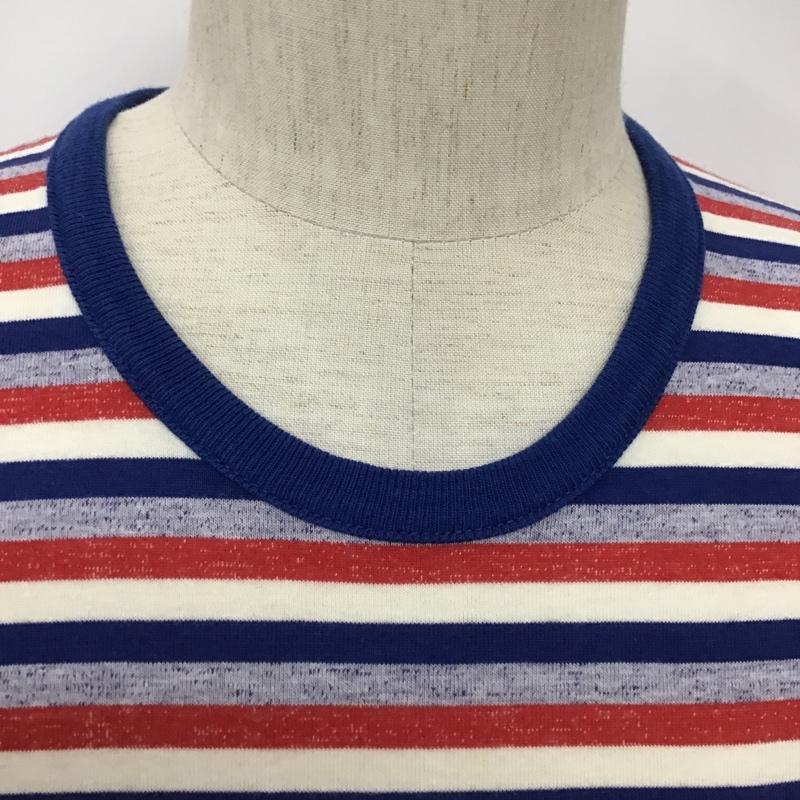 アーバンリサーチ URBAN RESEARCH Tシャツ 半袖 6788012 トリコロール 40 ボーダー柄 白 / ホワイト / X 青 / ブルー / X 赤 / レッド /  メンズ USED 古着 中古 10090777