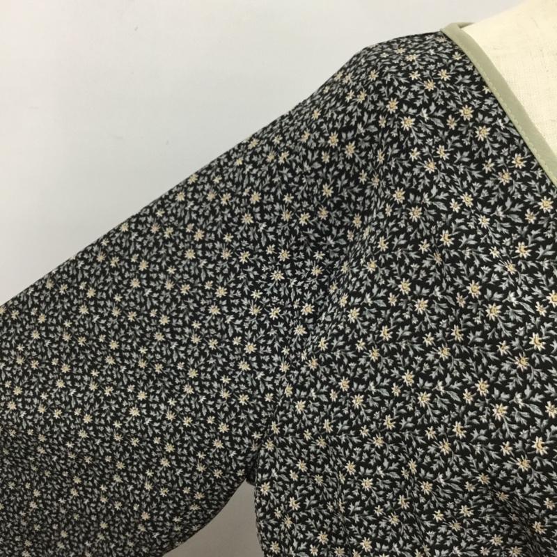ダブルクローゼット w closet ワンピース ロングスカート カシュクール M 花柄 黒 / ブラック / X 薄緑 / ライトグリーン / レディース USED 古着 中古 10090788