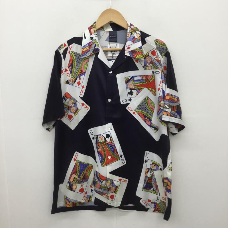 アップルバム APPLEBUM シャツ、ブラウス 半袖 King&Queen Aloha S/S Shirt トランプ柄 タグ付 L  紺 / ネイビー /  メンズ USED 古着 中古 10090823
