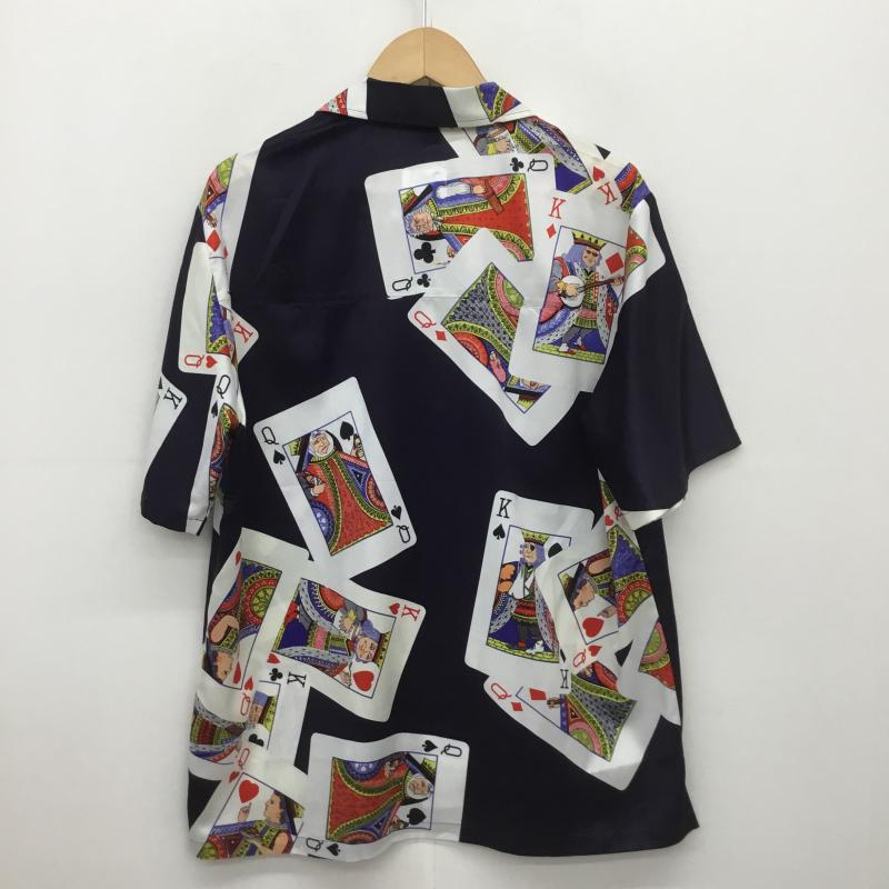 アップルバム APPLEBUM シャツ、ブラウス 半袖 King&Queen Aloha S/S Shirt トランプ柄 タグ付 L  紺 / ネイビー /  メンズ USED 古着 中古 10090823