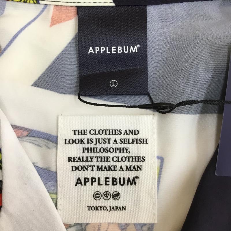 アップルバム APPLEBUM シャツ、ブラウス 半袖 King&Queen Aloha S/S Shirt トランプ柄 タグ付 L  紺 / ネイビー /  メンズ USED 古着 中古 10090823