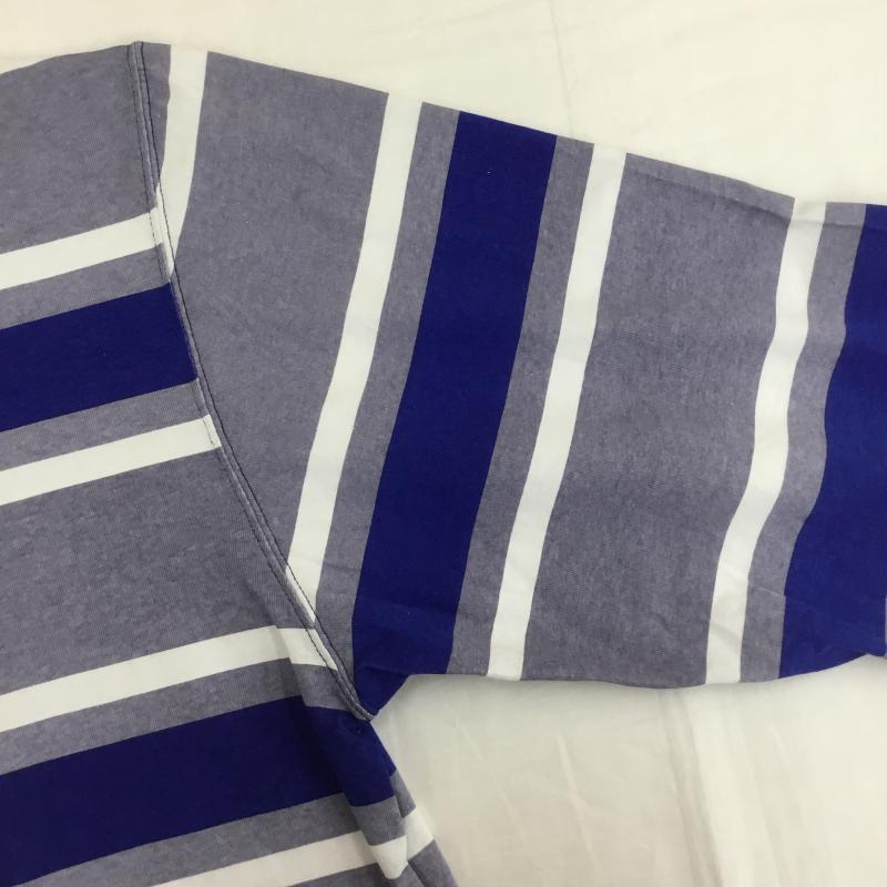 ブラックアイパッチ BlackEyePatch Tシャツ 長袖 XL ボーダー柄 青 / ブルー / X 白 / ホワイト /  メンズ USED 古着 中古 10090824