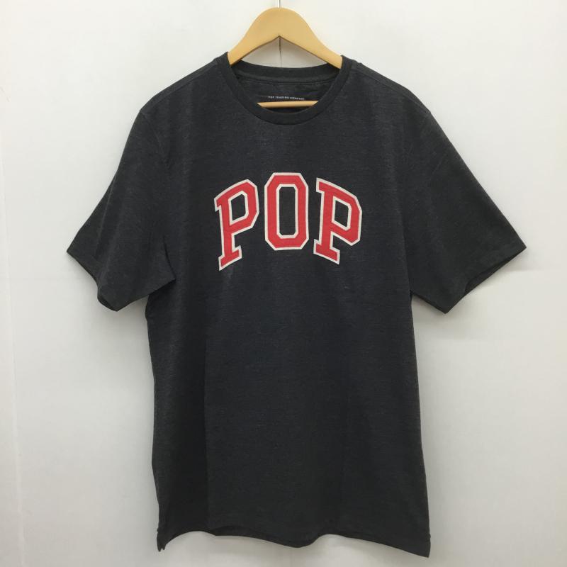 ユーズドクロージング used clothes Tシャツ 半袖 POP TRADING COMPANY ポップトレーディングカンパニー Arch Tシャツ L ロゴ、文字 ダークグレー / ダークグレー /  メンズ USED 古着 中古 10090831
