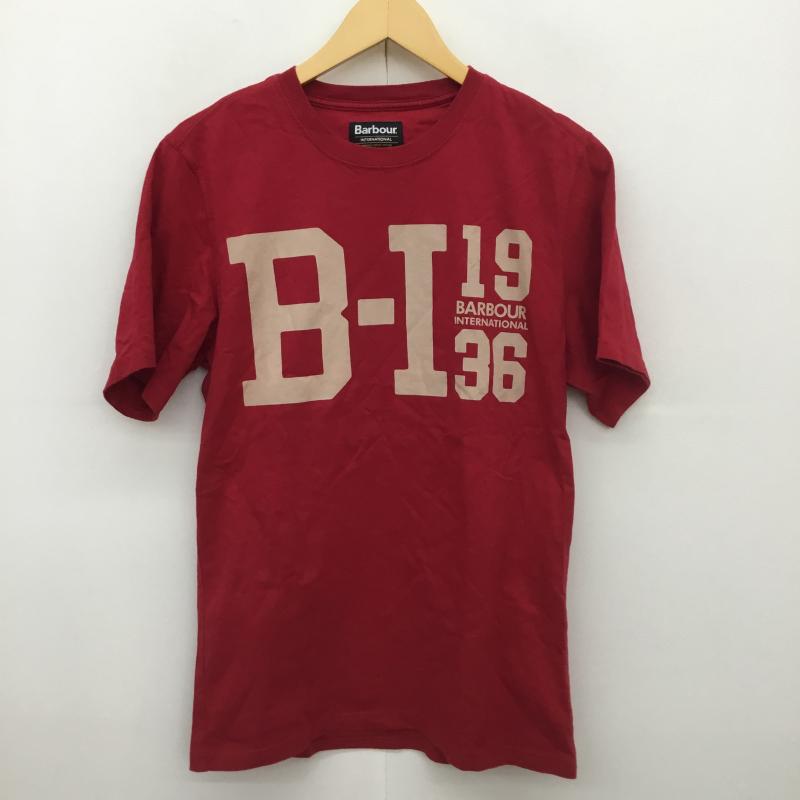 バーブァー Barbour Tシャツ 半袖 M ロゴ、文字 赤 / レッド /  メンズ USED 古着 中古 10090835