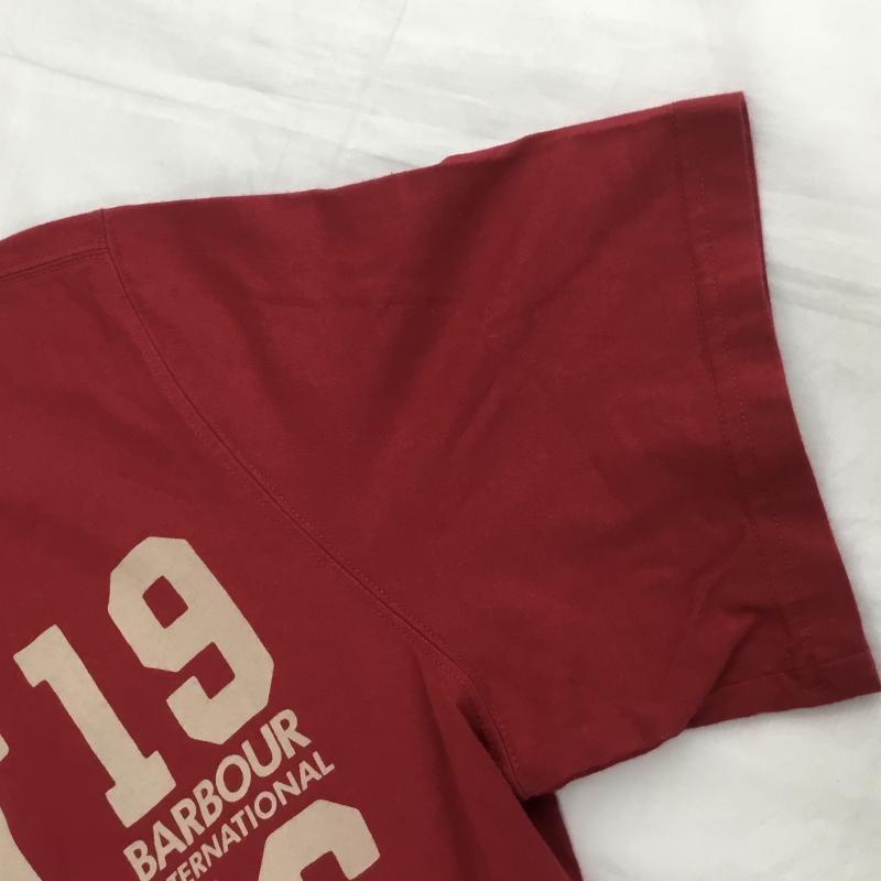 バーブァー Barbour Tシャツ 半袖 M ロゴ、文字 赤 / レッド /  メンズ USED 古着 中古 10090835
