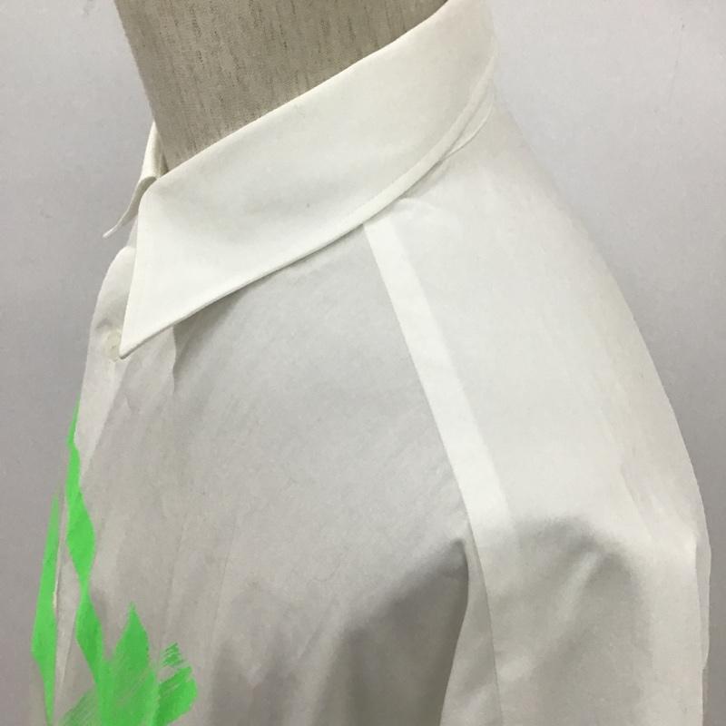 ヴェトモン VETEMENTS シャツ、ブラウス 長袖 UE51SH500G Anarchy アナーキー M ワンポイント 白 / ホワイト / X 黄緑 / イエローグリーン /  メンズ USED 古着 中古 10090880