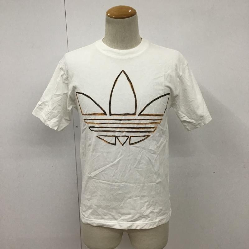 アディダス adidas Tシャツ 半袖 プリントTシャツ ED6271 S プリント 白 / ホワイト / X 黒 / ブラック / X 橙 / オレンジ /  メンズ USED 古着 中古 10090912