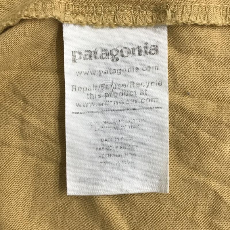 パタゴニア patagonia Tシャツ 半袖 プリントTシャツ S ロゴ、文字 ベージュ / ベージュ / X 茶 / ブラウン /  メンズ USED 古着 中古 10090920