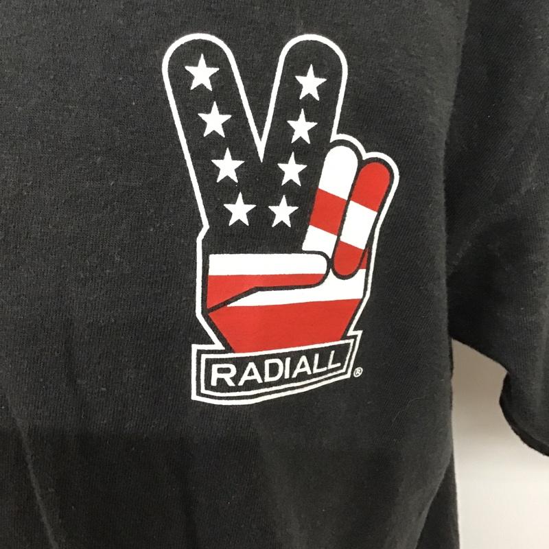 ラディアル RADIALL Tシャツ 半袖 RAD-15SS-SPOT-CUT002 バックプリント XL ワンポイント 黒 / ブラック /  メンズ USED 古着 中古 10090941