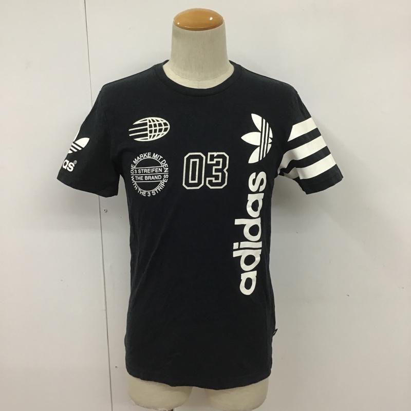 アディダス adidas Tシャツ 半袖 S18630 ロゴ プリント 紺 / ネイビー /  メンズ USED 古着 中古 10090976