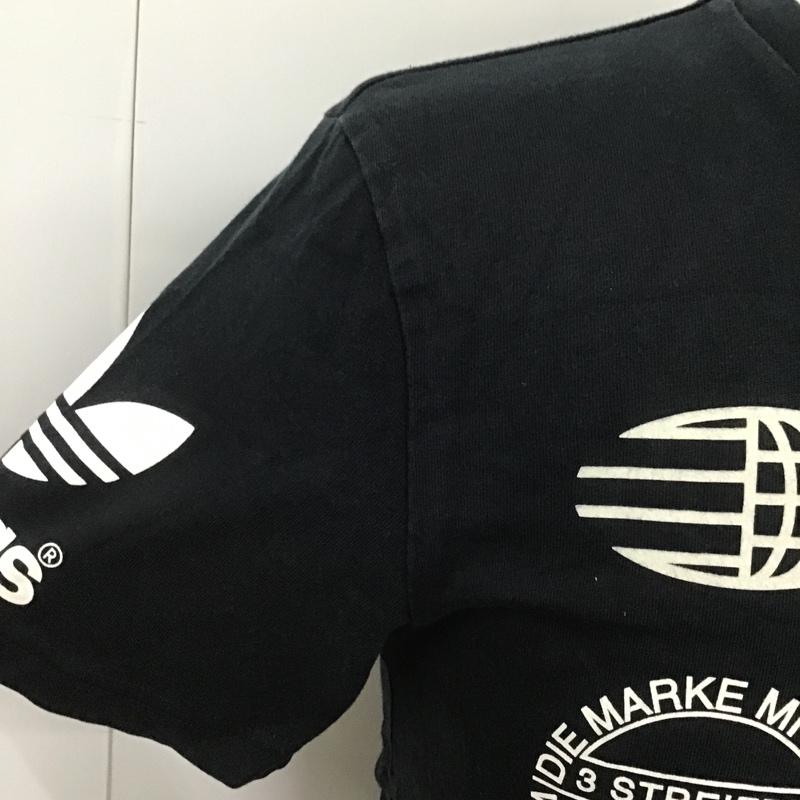 アディダス adidas Tシャツ 半袖 S18630 ロゴ プリント 紺 / ネイビー /  メンズ USED 古着 中古 10090976