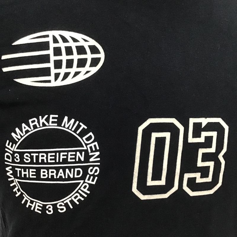 アディダス adidas Tシャツ 半袖 S18630 ロゴ プリント 紺 / ネイビー /  メンズ USED 古着 中古 10090976