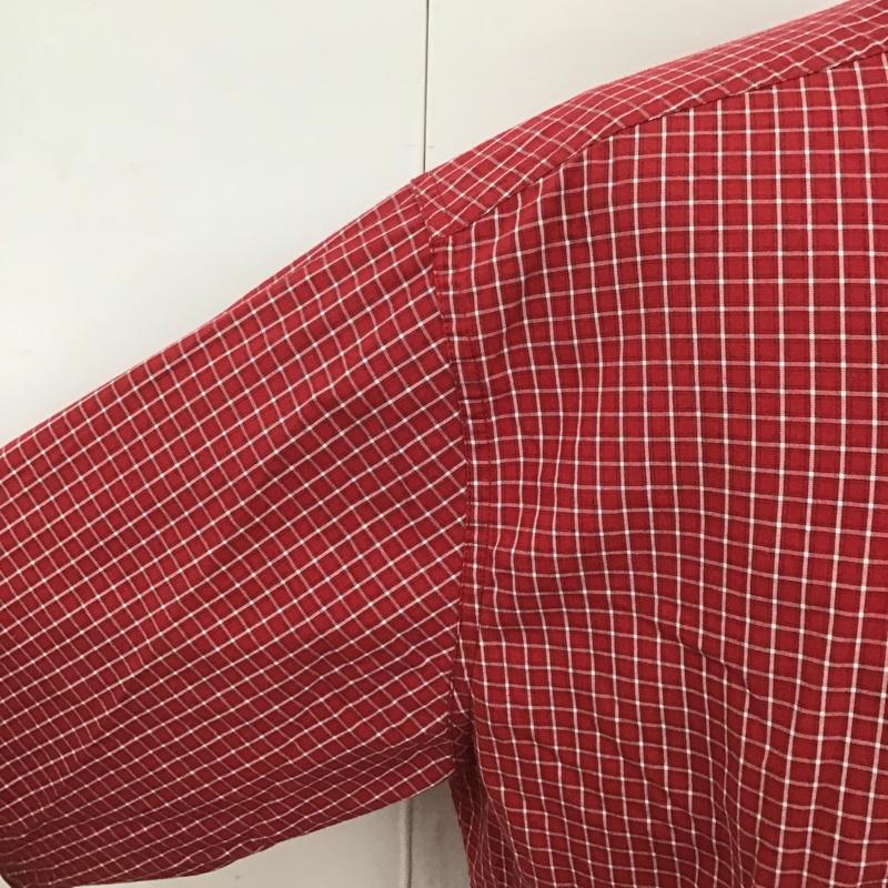 チャップス CHAPS シャツ、ブラウス 長袖 ボタンダウン L チェック 赤 / レッド / X 白 / ホワイト / メンズ USED 古着 中古 10090985