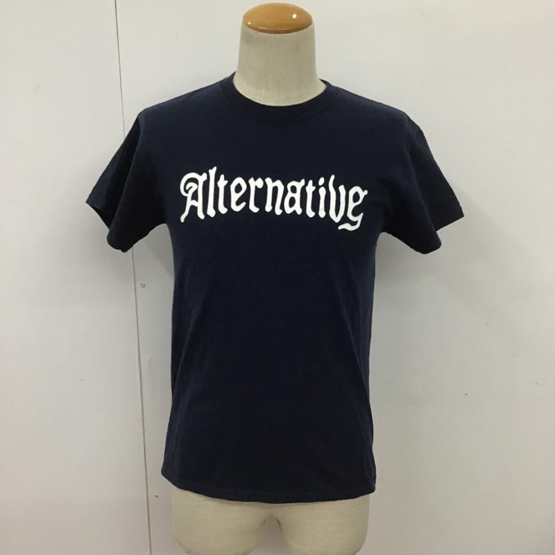 テンダーロイン TENDERLOIN Tシャツ 半袖 プリント クルーネック S ロゴ、文字 紺 / ネイビー /  メンズ USED 古着 中古 10090986