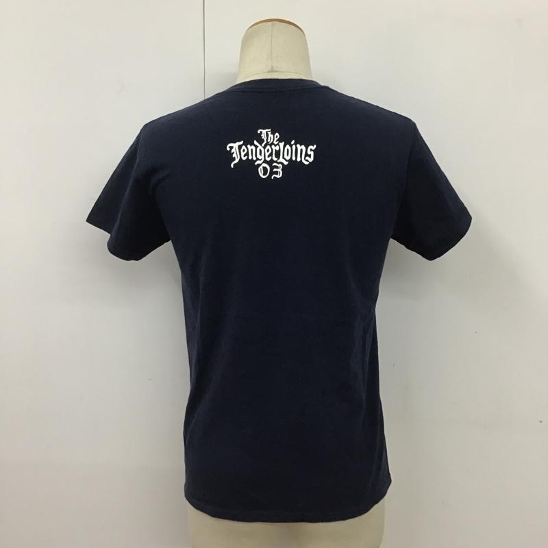 テンダーロイン TENDERLOIN Tシャツ 半袖 プリント クルーネック S ロゴ、文字 紺 / ネイビー /  メンズ USED 古着 中古 10090986