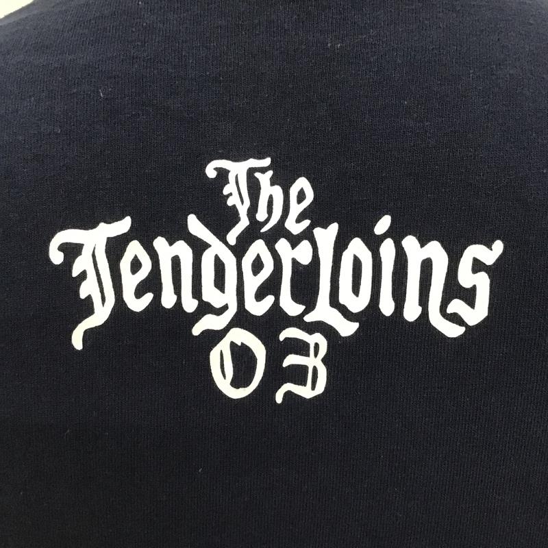 テンダーロイン TENDERLOIN Tシャツ 半袖 プリント クルーネック S ロゴ、文字 紺 / ネイビー /  メンズ USED 古着 中古 10090986