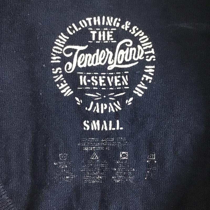 テンダーロイン TENDERLOIN Tシャツ 半袖 プリント クルーネック S ロゴ、文字 紺 / ネイビー /  メンズ USED 古着 中古 10090986