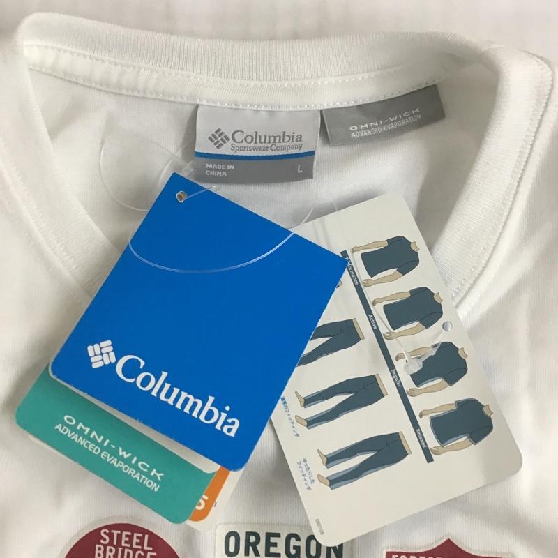 コロンビア Columbia Tシャツ 半袖 PM4833-125 タグ付き L プリント 白 / ホワイト /  メンズ USED 古着 中古 10090998