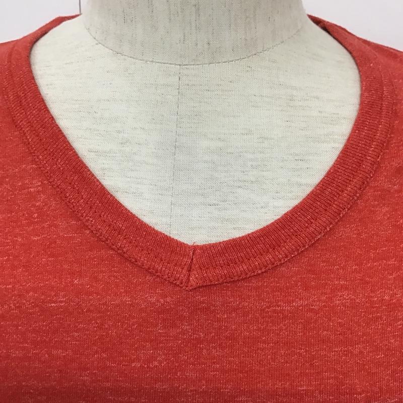 チャオパニック CIAOPANIC Tシャツ 半袖 Vネック半袖カットソー L 無地 青 / ブルー / X 赤 / レッド / メンズ USED 古着 中古 10091011