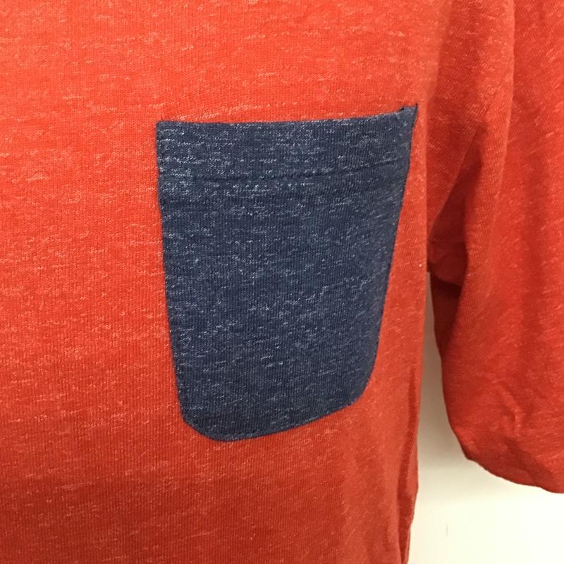 チャオパニック CIAOPANIC Tシャツ 半袖 Vネック半袖カットソー L 無地 青 / ブルー / X 赤 / レッド / メンズ USED 古着 中古 10091011