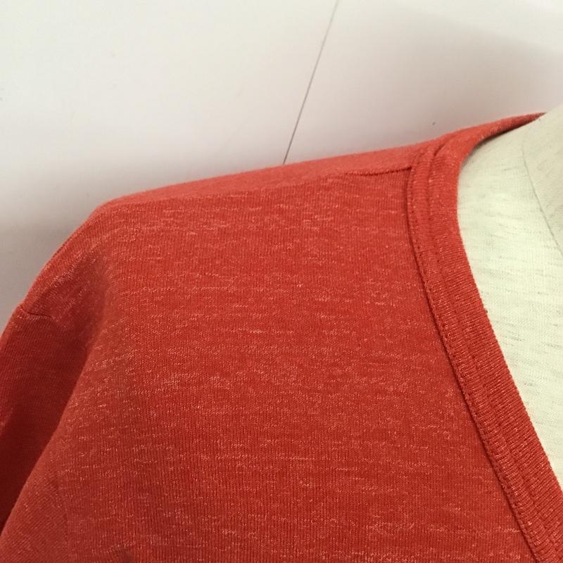チャオパニック CIAOPANIC Tシャツ 半袖 Vネック半袖カットソー L 無地 青 / ブルー / X 赤 / レッド / メンズ USED 古着 中古 10091011