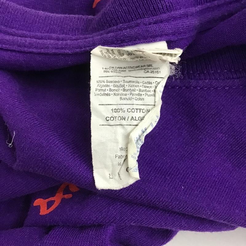 ギルダン GILDAN Tシャツ 半袖 プリントTシャツ L ロゴ、文字 紫 / パープル /  メンズ USED 古着 中古 10091014