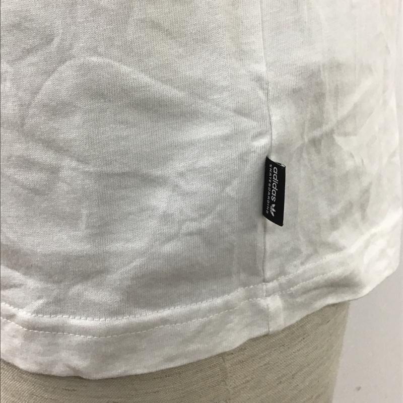 アディダス adidas Tシャツ 半袖 EC4883 プリント M ロゴ、文字 白 / ホワイト / X 緑 / グリーン /  メンズ USED 古着 中古 10091026