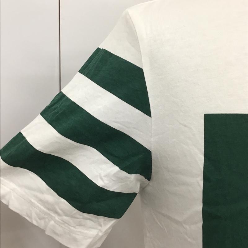 アディダス adidas Tシャツ 半袖 EC4883 プリント M ロゴ、文字 白 / ホワイト / X 緑 / グリーン /  メンズ USED 古着 中古 10091026