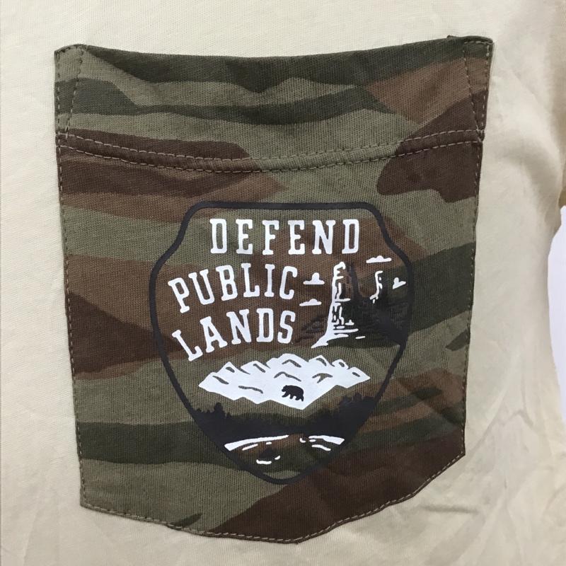 パタゴニア patagonia Tシャツ 半袖 38470 Defend Public Lands 胸ポケット XS カモフラージュ柄・迷彩 ベージュ / ベージュ /  メンズ USED 古着 中古 10091032
