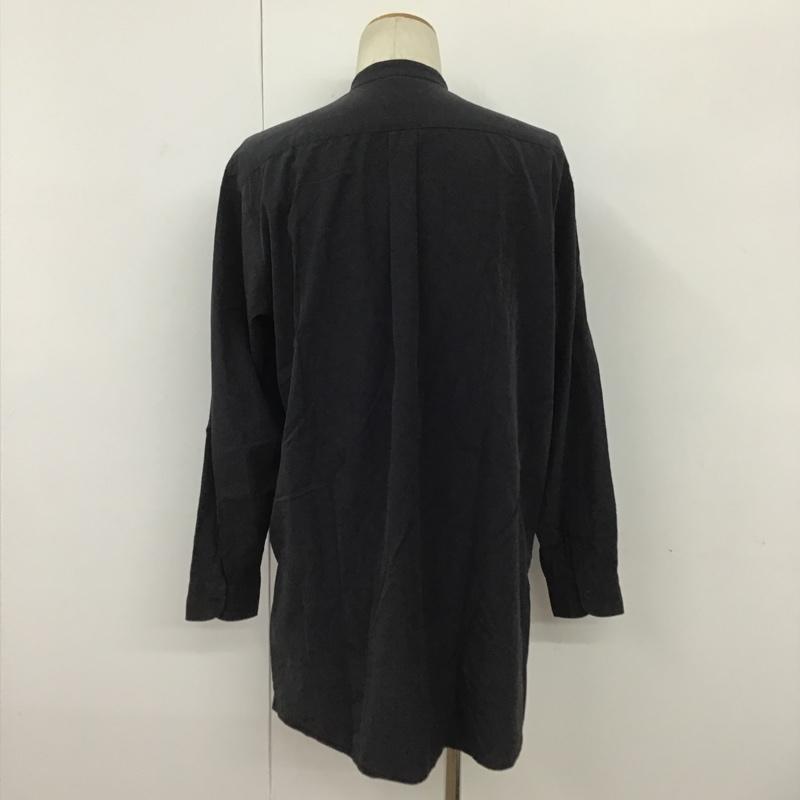 コモリ COMOLI シャツ、ブラウス 長袖 S03-02002 バンドカラー 2 無地 紺 / ネイビー /  メンズ USED 古着 中古 10091077