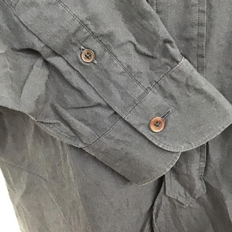コモリ COMOLI シャツ、ブラウス 長袖 S03-02002 バンドカラー 2 無地 紺 / ネイビー /  メンズ USED 古着 中古 10091077