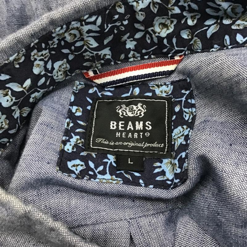 ビームス ハート BEAMS HEART シャツ、ブラウス 長袖 L 無地 水色 / ライトブルー /  メンズ USED 古着 中古 10091099