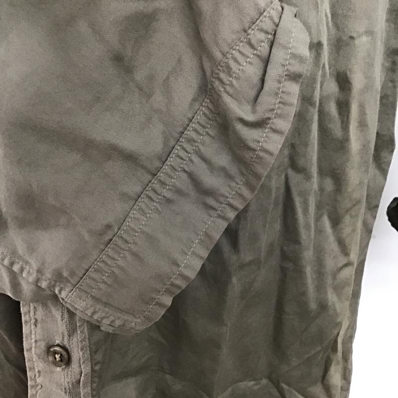 シップス SHIPS シャツ、ブラウス 長袖 M 無地 カーキ / カーキ /  メンズ USED 古着 中古 10091111