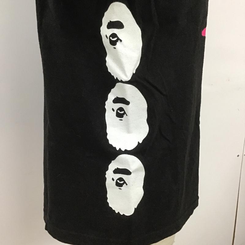 ステューシー STUSSY Tシャツ 半袖 A BATHING APE ロゴ M プリント 黒 / ブラック /  メンズ USED 古着 中古 10091120
