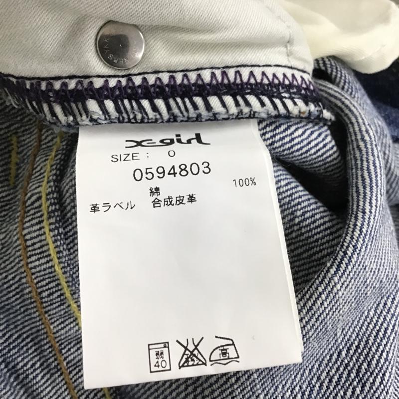 エックスガール X-girl ジャンパースカート ジャンパースカート 0 無地 インディゴ / インディゴ / レディース USED 古着 中古 10091135