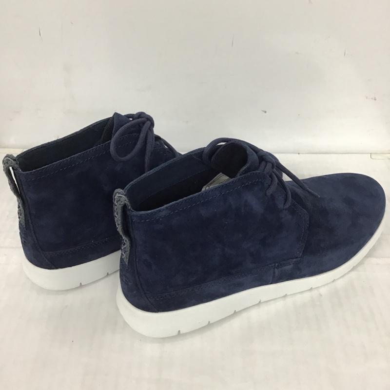 アグ UGG スニーカー スニーカー 1007645 チャッカシューズ 28cm 箱有 28.0cm ロゴ、文字 紺 / ネイビー / X 白 / ホワイト / メンズ USED 古着 中古 10091196