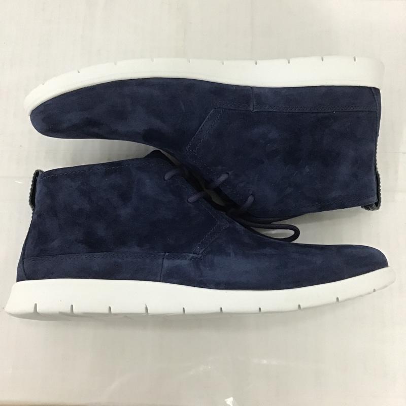 アグ UGG スニーカー スニーカー 1007645 チャッカシューズ 28cm 箱有 28.0cm ロゴ、文字 紺 / ネイビー / X 白 / ホワイト / メンズ USED 古着 中古 10091196
