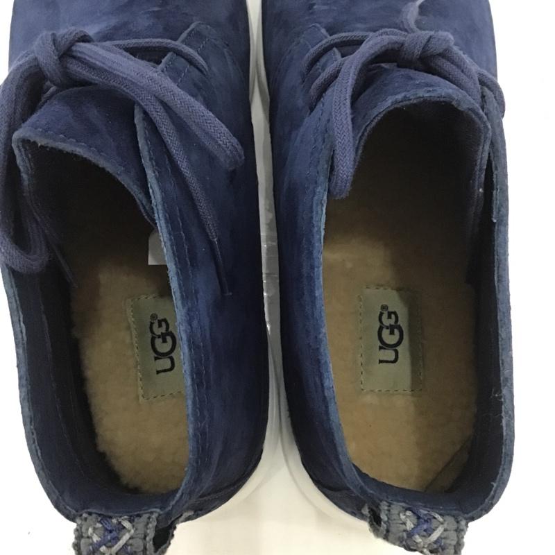 アグ UGG スニーカー スニーカー 1007645 チャッカシューズ 28cm 箱有 28.0cm ロゴ、文字 紺 / ネイビー / X 白 / ホワイト / メンズ USED 古着 中古 10091196