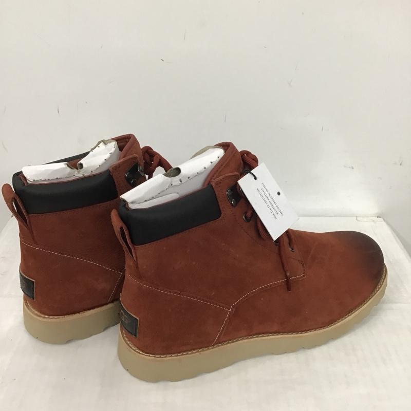 アグ UGG ブーツ ショートブーツ 1094391 SETON TL 29cm 箱有 レースアップワークブーツ 29.0cm ロゴ、文字 黒 / ブラック / X 赤 / レッド / メンズ USED 古着 中古 10091198