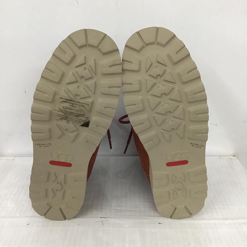 アグ UGG ブーツ ショートブーツ 1094391 SETON TL 29cm 箱有 レースアップワークブーツ 29.0cm ロゴ、文字 黒 / ブラック / X 赤 / レッド / メンズ USED 古着 中古 10091198