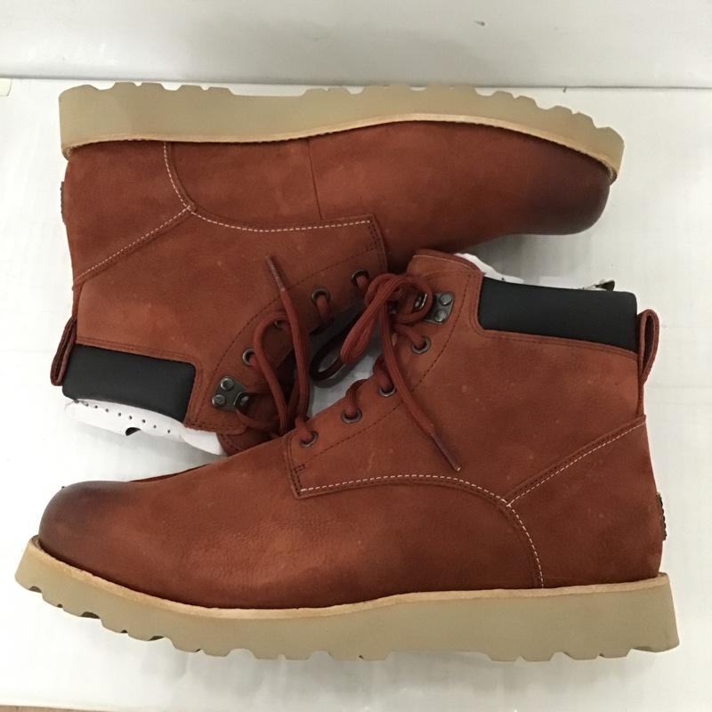 アグ UGG ブーツ ショートブーツ 1094391 SETON TL 29cm 箱有 レースアップワークブーツ 29.0cm ロゴ、文字 黒 / ブラック / X 赤 / レッド / メンズ USED 古着 中古 10091198