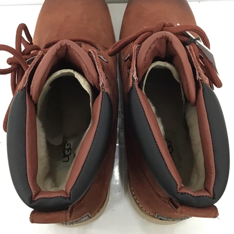 アグ UGG ブーツ ショートブーツ 1094391 SETON TL 29cm 箱有 レースアップワークブーツ 29.0cm ロゴ、文字 黒 / ブラック / X 赤 / レッド / メンズ USED 古着 中古 10091198