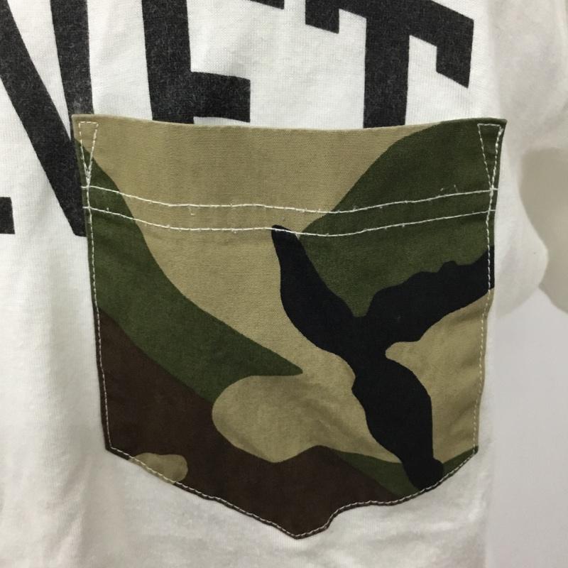 ソフネット SOPHNET. Tシャツ 半袖 SOPH-170083 CAMOUFLAGE POCKET NUMBERING TEE L ロゴ、文字 白 / ホワイト / メンズ USED 古着 中古 10091221