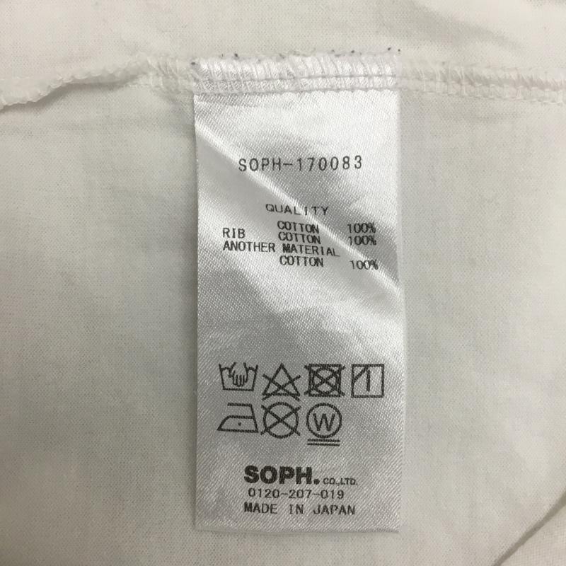 ソフネット SOPHNET. Tシャツ 半袖 SOPH-170083 CAMOUFLAGE POCKET NUMBERING TEE L ロゴ、文字 白 / ホワイト / メンズ USED 古着 中古 10091221